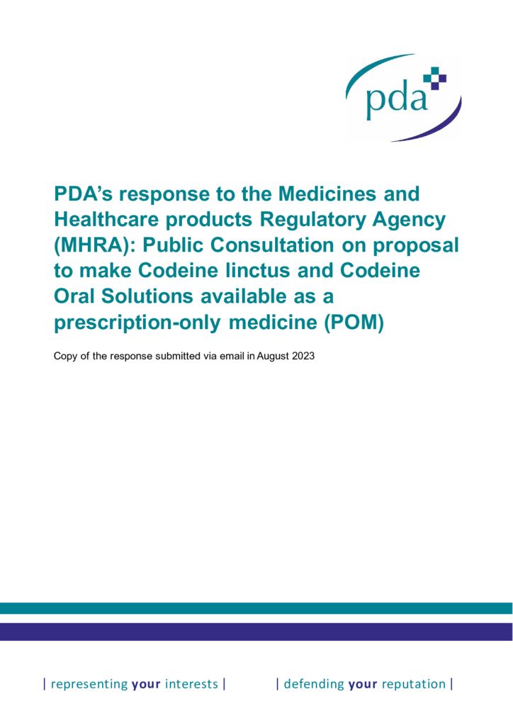 thumbnail of 00 2023 MHRA Codeine Consultation Response FINAL