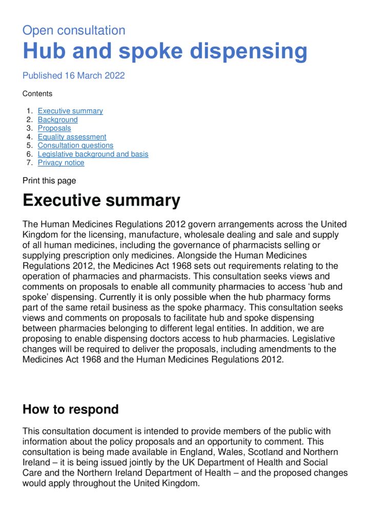 thumbnail of 001 Consultation Document 2022 Hub and Spoke