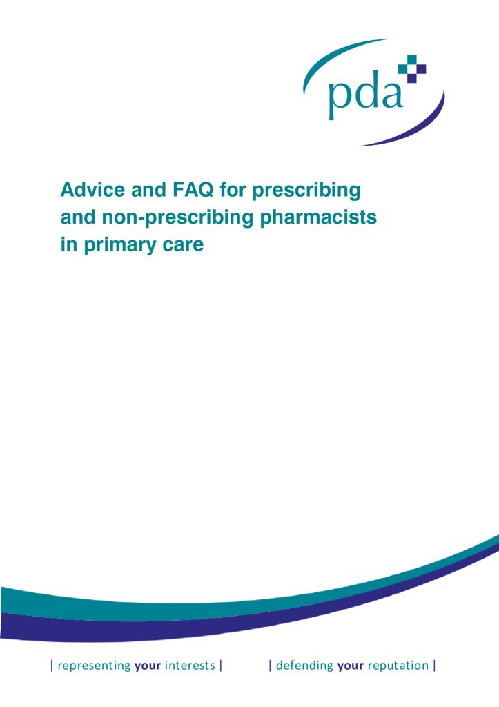 thumbnail of Advice and FAQ for prescribing and non-prescribing pharmacists in primary care