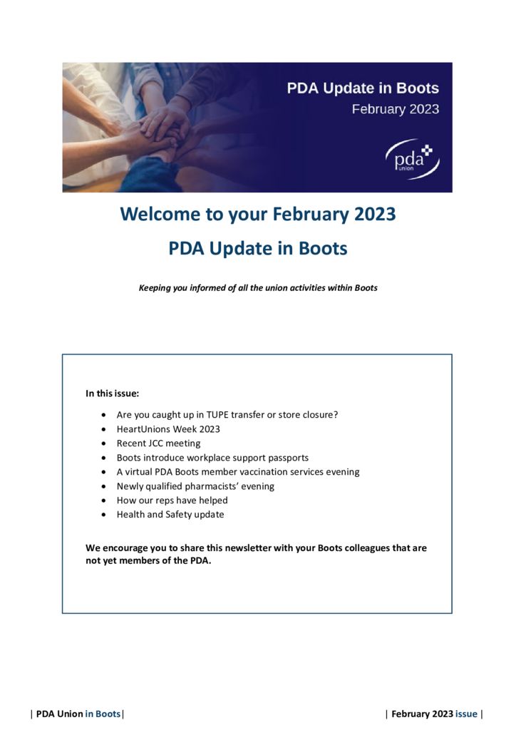 thumbnail of Boots newsletter – February 2023
