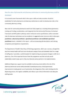 thumbnail of Chapter 8 Executive Summary – How the roles of pharmacists and pharmacy technicians in community pharmacy could be developed 25-02-2019