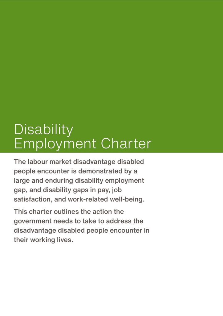 thumbnail of Disability Employment Charter