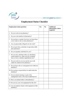 thumbnail of Employment status checklist