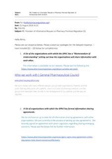 thumbnail of FOI on Pharmacy Premises Regulation