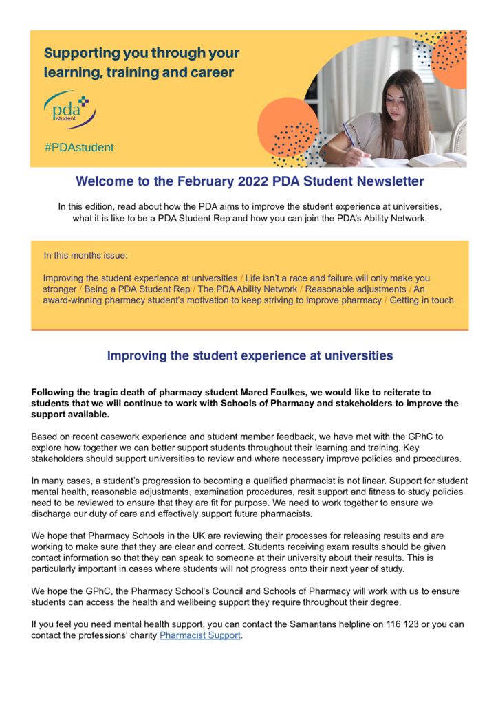 thumbnail of February Student Newsletter