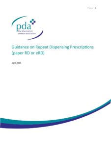 thumbnail of Guidance on Repeat Dispensing Prescriptions (paper RD or eRD)