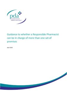 thumbnail of Guidance to whether a Responsible Pharmacist can be in charge of more than one set of premises