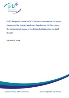 thumbnail of Informal consultation on urgent changes to the Human Medicines Regulations 2012 final