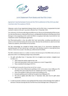 thumbnail of Joint Statement – PDAU and Boots