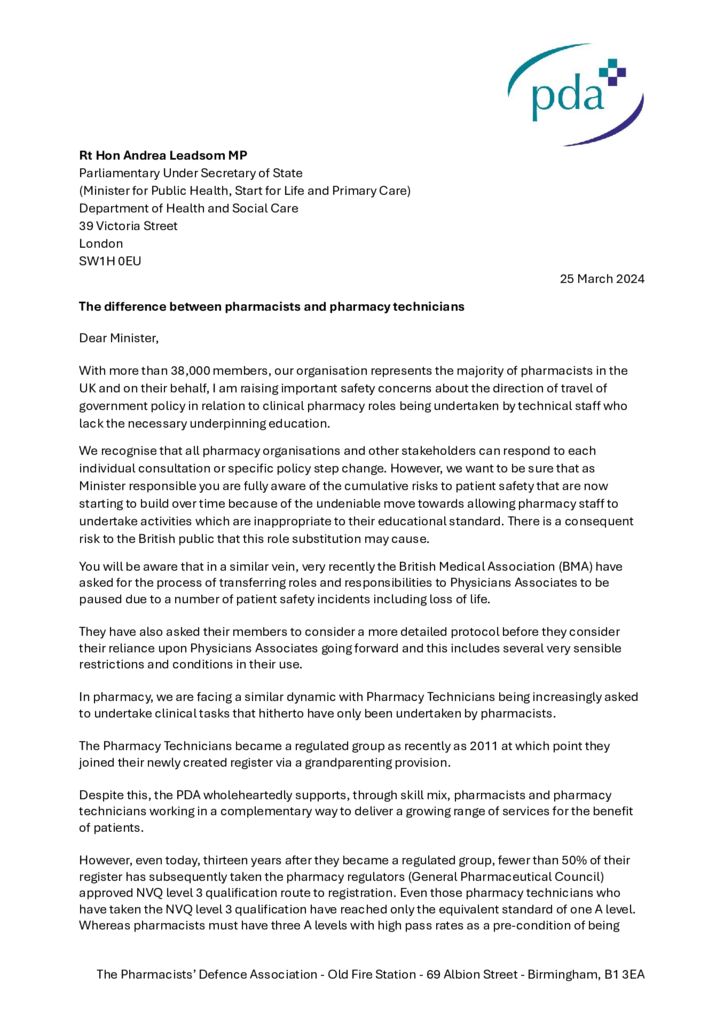 thumbnail of Letter to Minister