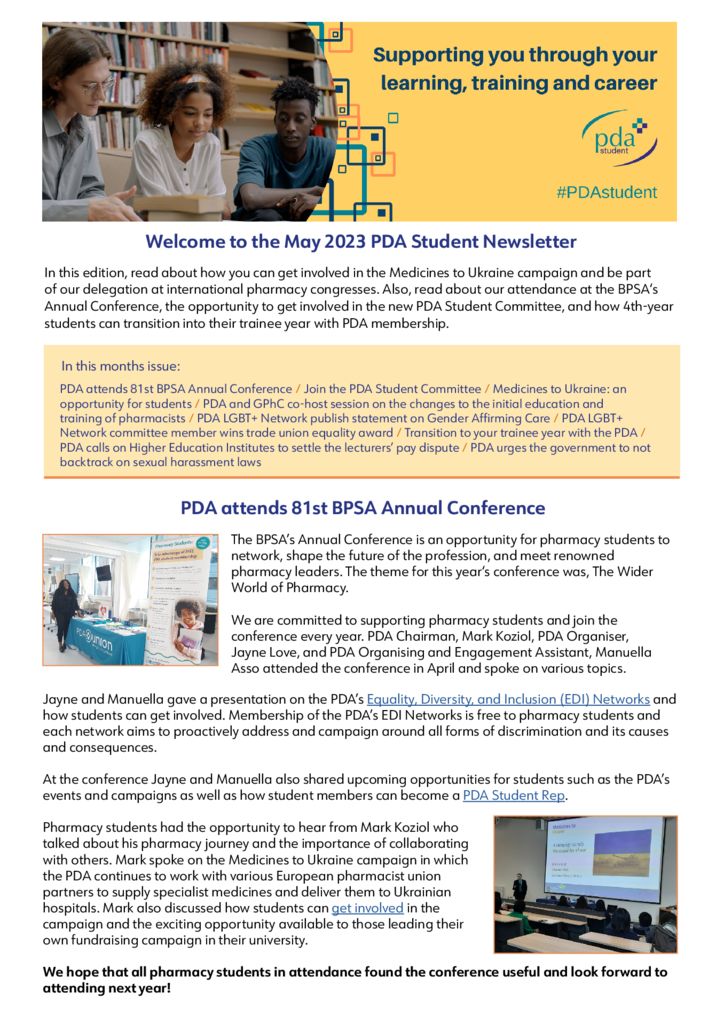 thumbnail of May 2023 PDA Student Newsletter