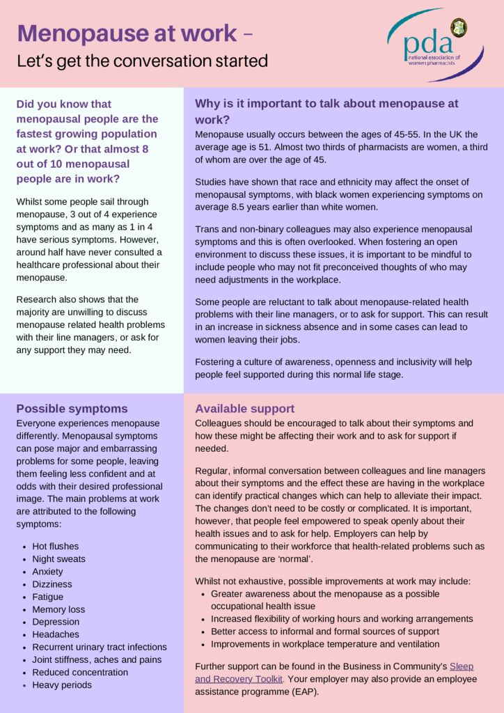 thumbnail of Menopause NAWP factsheet