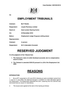 thumbnail of Ms_P_Waldie_v_Lloyds_Pharmacy_Ltd_-_3201534_2018_-_Judgment