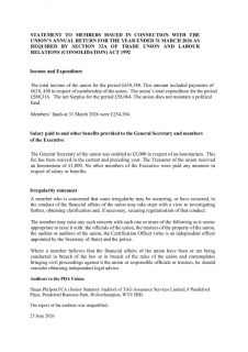 thumbnail of NE2627- 006 STATEMENT TO MEMBERS ISSUED IN CONNECTION WITH THE UNION MARCH 2026