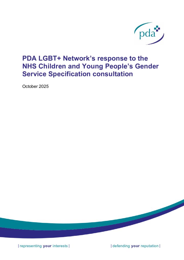 thumbnail of NHS Children and Young People’s Gender Service Specification LGBT consultation response