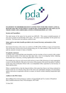 thumbnail of PDAU statement to members 2021