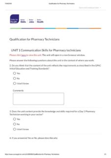 thumbnail of SfH Qualification for Pharmacy Technicians Survey Consultation 2018