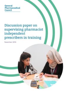 thumbnail of discussion_paper_on_supervising_pharmacist_independent_prescribers_in_training_november_2016_1